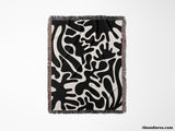 Black and White Matisse Coral Woven Throw Blanket