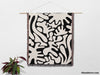 Black and White Matisse Style Woven Throw Blanket