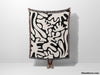 Black and White Matisse Style Woven Throw Blanket