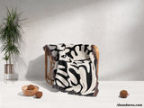 Black and White Matisse Style Woven Throw Blanket