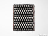 Black and White Skull Pattern Woven Throw Blanket