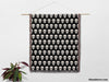 Black and White Skull Pattern Woven Throw Blanket