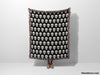 Black and White Skull Pattern Woven Throw Blanket