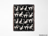 Black and White Spooky Cats Woven Throw Blanket