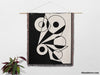 Black and White Geometric Art Woven Throw Blanket