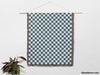 Blue Checker Woven Throw Blanket