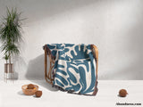 Blue Matisse Woven Throw Blanket