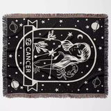 Cancer Zodiac Sign Astrology Woman Woven Throw Blanket Tapestry - DesignerOllie.com