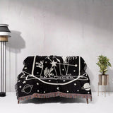 Cancer Zodiac Sign Astrology Woman Woven Throw Blanket Tapestry - DesignerOllie.com