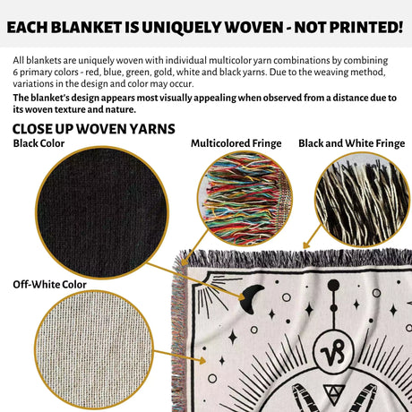 Capricorn Zodiac Blanket, Unique Birthday Gift Idea for Women and Men - DesignerOllie.com