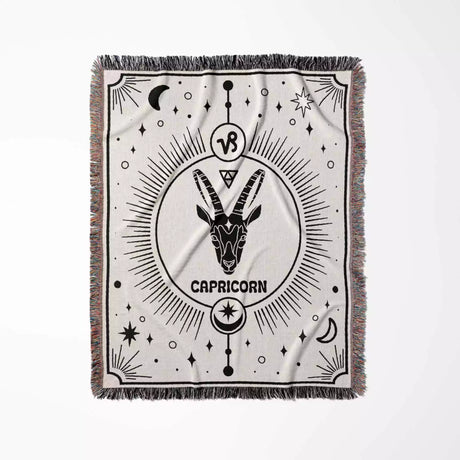 Capricorn Zodiac Blanket, Unique Birthday Gift Idea for Women and Men - DesignerOllie.com