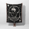 Capricorn Zodiac Sign Astrology Woman Woven Throw Blanket Tapestry