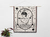 Capricorn Zodiac Sign Astrology Woman Woven Throw Blanket and Tapestry Blanket