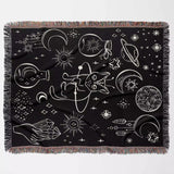 Celestial Cat and Elements Woven Throw Blanket - DesignerOllie.com