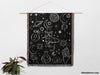 Celestial Cat and Elements Woven Throw Blanket