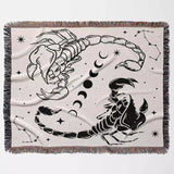 Celestial Scorpio Zodiac Woven Throw Blanket - DesignerOllie.com
