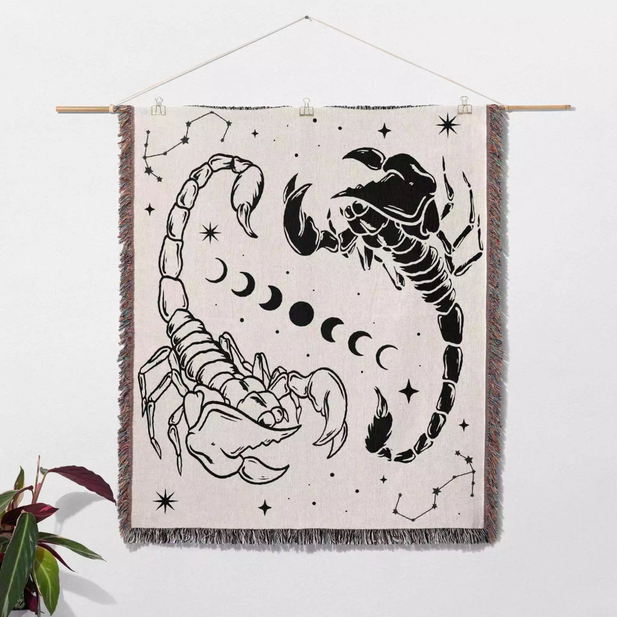 Celestial Scorpio Zodiac Woven Throw Blanket - DesignerOllie.com