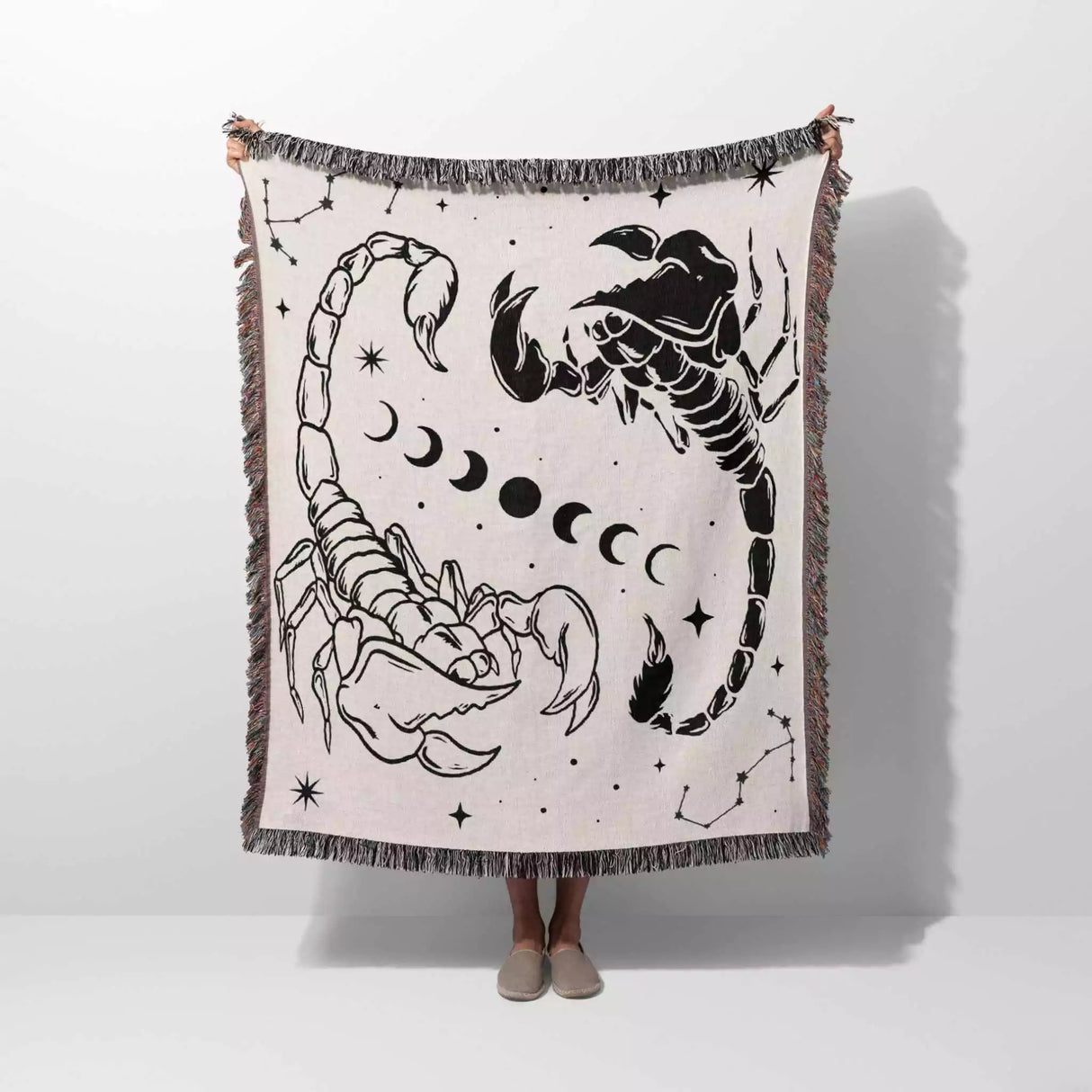 Celestial Scorpio Zodiac Woven Throw Blanket - DesignerOllie.com