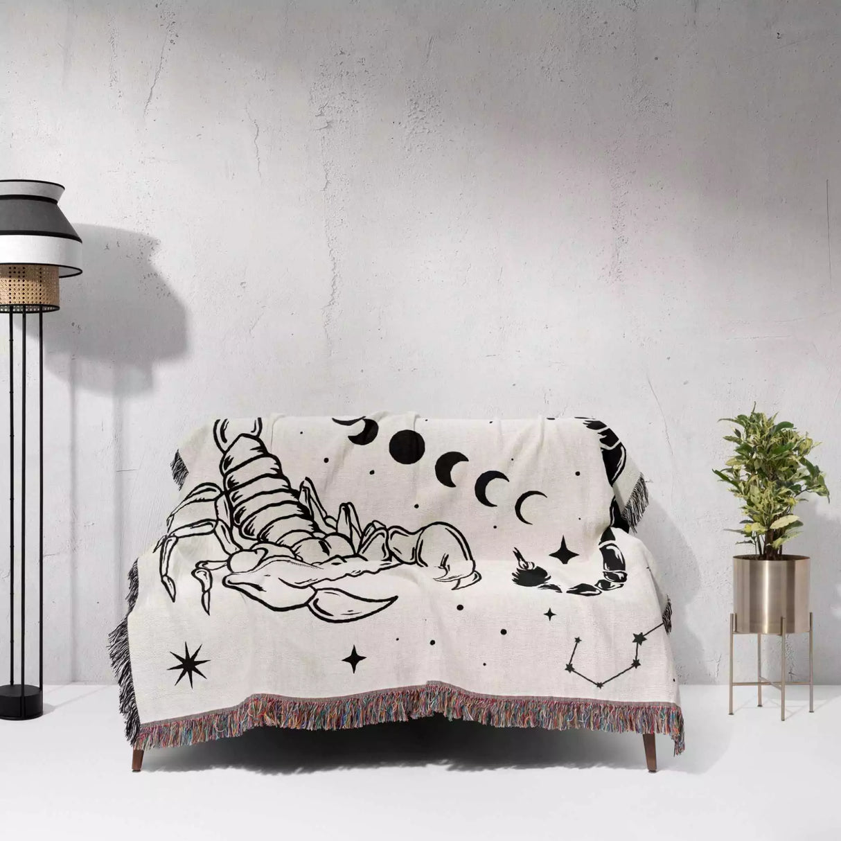Celestial Scorpio Zodiac Woven Throw Blanket - DesignerOllie.com