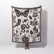 Celestial Spooky Witchy Woven Throw Blanket - DesignerOllie.com
