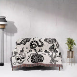 Celestial Spooky Witchy Woven Throw Blanket - DesignerOllie.com