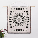 Celestial Sun and Moons Woven Throw Blanket - DesignerOllie.com