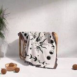 Celestial Sun and Moons Woven Throw Blanket - DesignerOllie.com