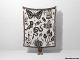 Celestial Spooky Witchy Woven Throw Blanket