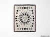 Celestial Sun and Moons Woven Throw Blanket