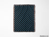 Checkered Black and Blue Woven Throw Blanket and Tapestry