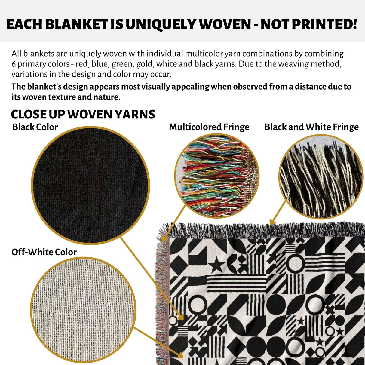 Classical Checker Board Pattern Woven Blanket Throw