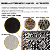 Classical Checker Board Pattern Woven Blanket Throw