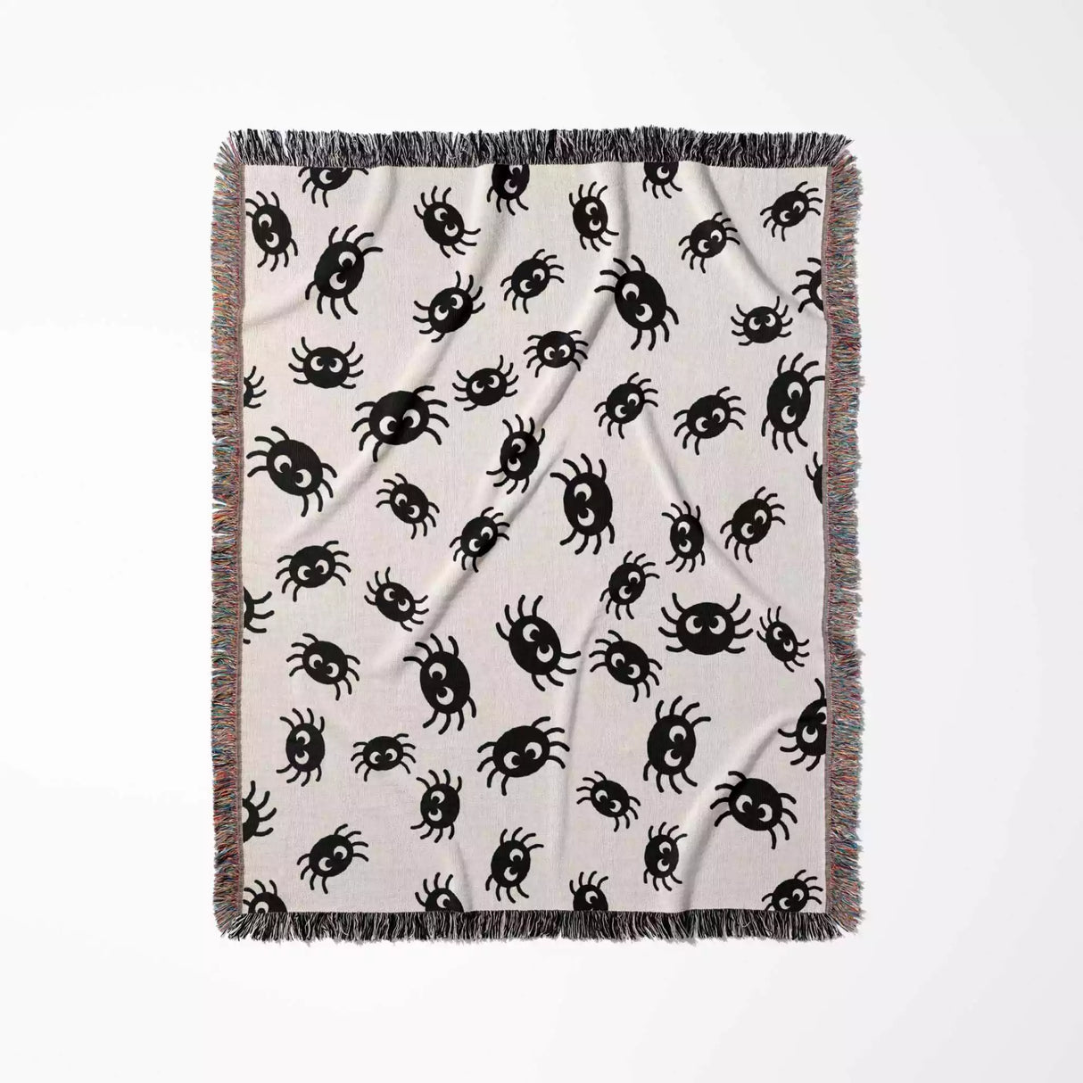 Cute Halloween Blanket with Spiders for Kids Room - DesignerOllie.com