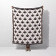 Evil Eye Black and White Woven Throw Blanket - DesignerOllie.com
