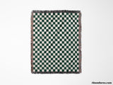 Forest Green Checker Woven Throw Blanket