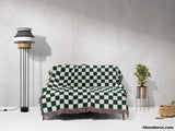 Forest Green Checker Woven Throw Blanket