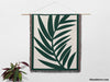 Forest Green Leaf Woven Throw Blanket and Tapestry