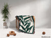 Forest Green Leaf Woven Throw Blanket and Tapestry