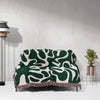 Forest Green Matisse Woven Throw Blanket