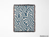 Funky Retro Style Blue Checker Woven Throw Blanket