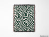 Funky Retro Style Forest Green Checker Woven Throw Blanket