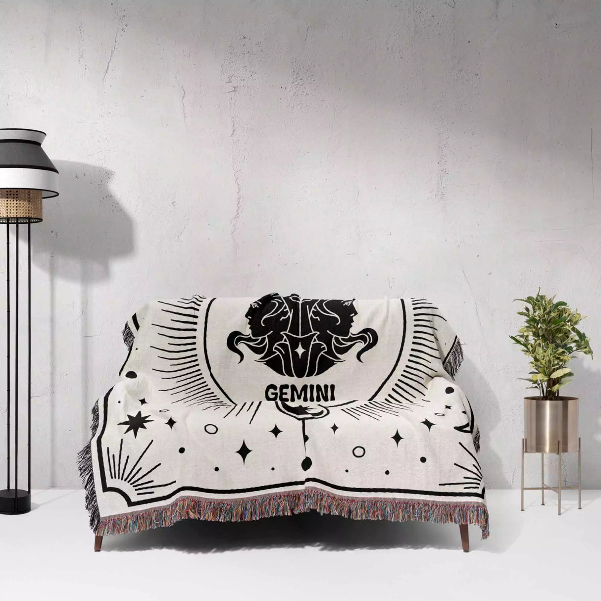 Gemini Zodiac Blanket, Unique Birthday Gift Idea for Women and Men - DesignerOllie.com