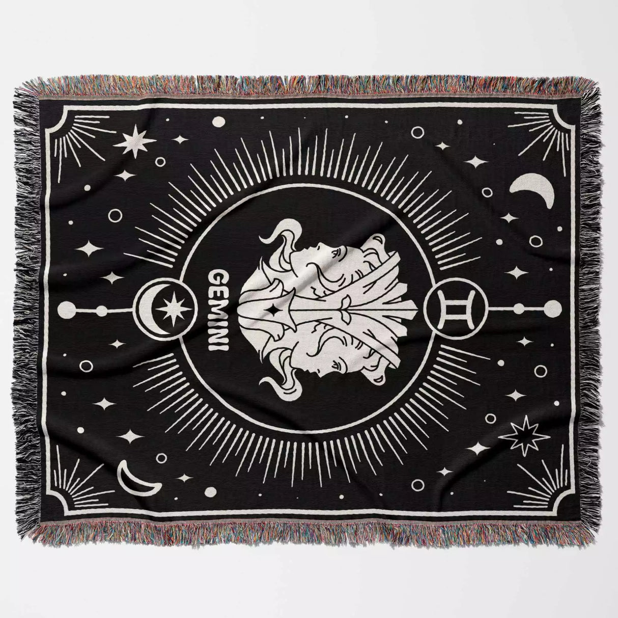 Gemini Zodiac Blanket, Unique Birthday Present for Wife and Husband - DesignerOllie.com