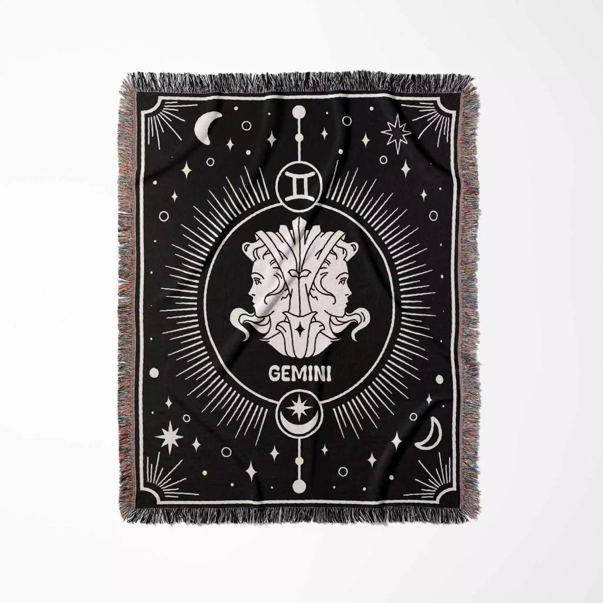 Gemini Zodiac Blanket, Unique Birthday Present for Wife and Husband - DesignerOllie.com