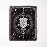 Gemini Zodiac Blanket, Unique Birthday Present for Wife and Husband - DesignerOllie.com