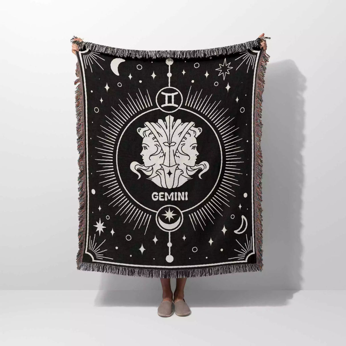Gemini Zodiac Blanket, Unique Birthday Present for Wife and Husband - DesignerOllie.com