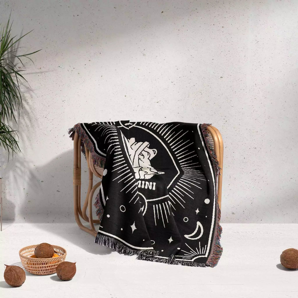 Gemini Zodiac Blanket, Unique Birthday Present for Wife and Husband - DesignerOllie.com