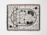 Gemini Zodiac Sign Astrology Woman Woven Throw Blanket and Tapestry Blanket