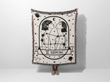 Gemini Zodiac Sign Astrology Woman Woven Throw Blanket and Tapestry Blanket