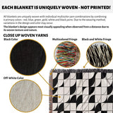 Geometric Print Woven Throw Blanket - DesignerOllie.com